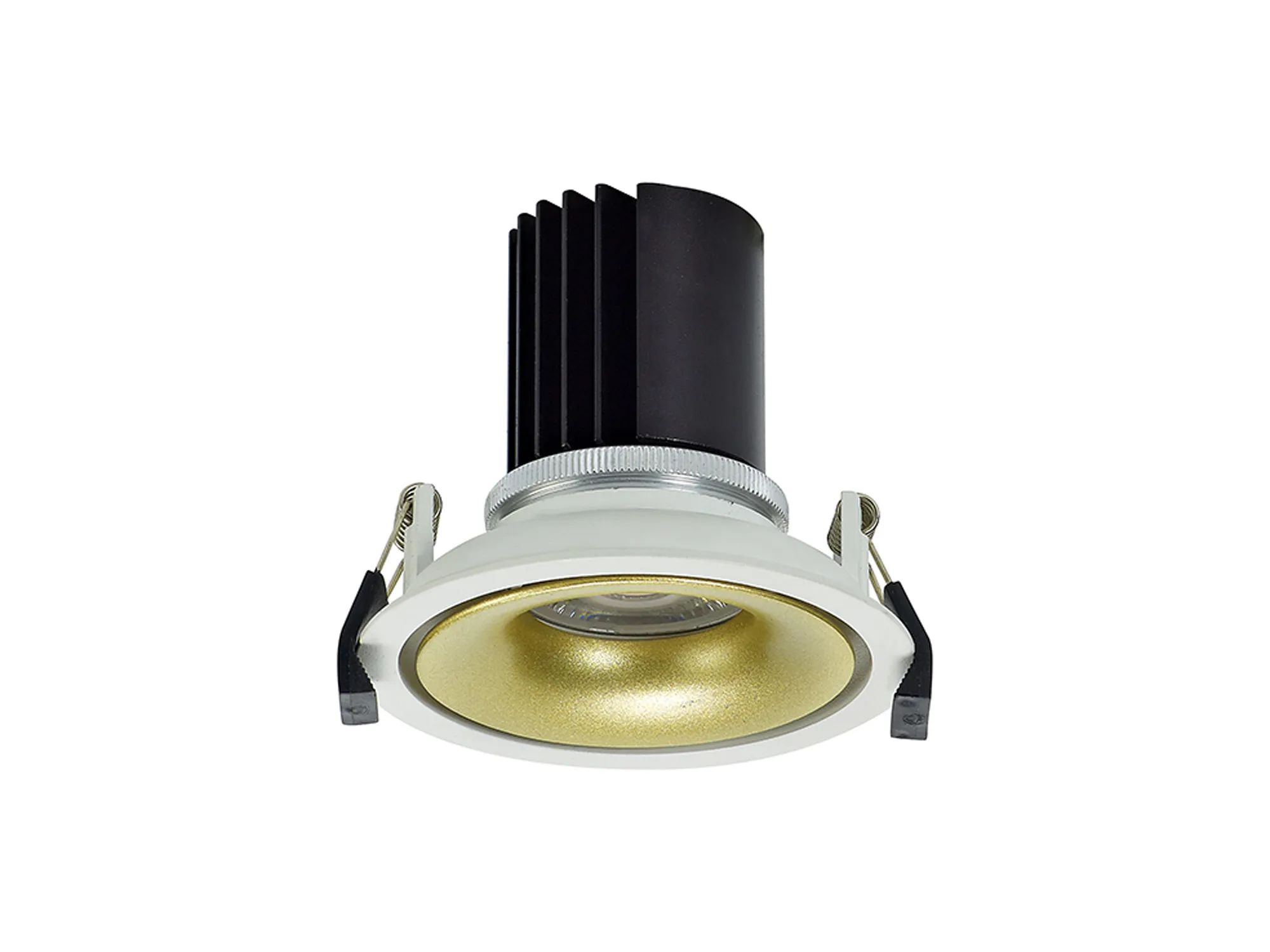 Bolor 12 Tridonic Powered 12W 4000K 1200lm 12° CRI>90 LED Engine White/Gold Fixed Recessed Spotlight, IP20